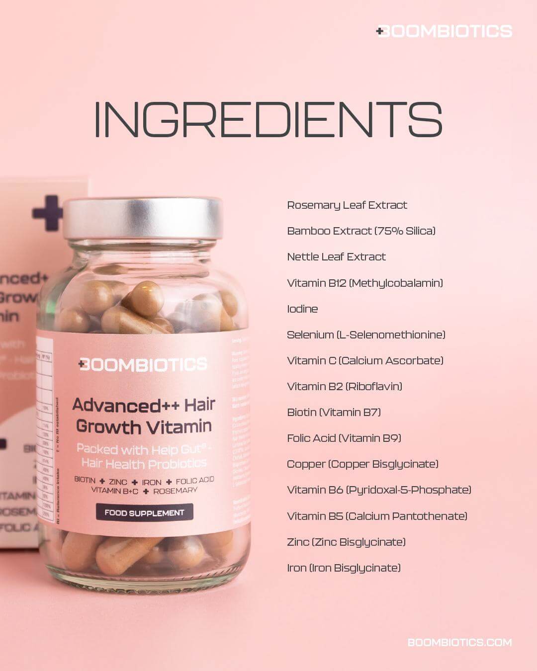Boombiotics Hair Growth Supplement